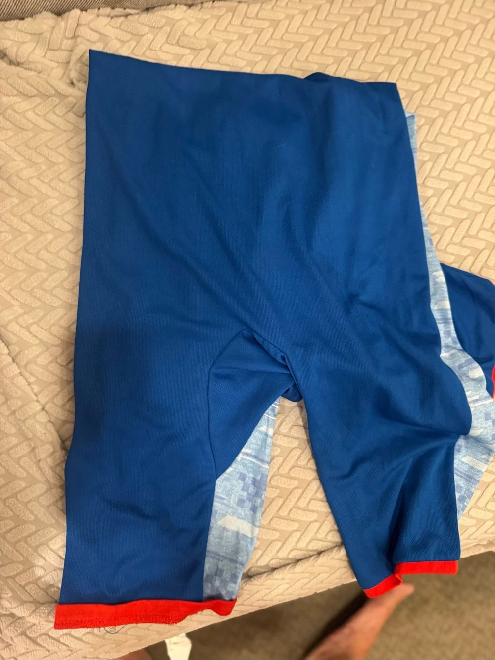 Blue Sonic the Hedgehog Kids One-Piece Hoodie Pajama